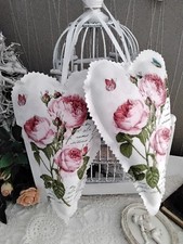 2x Deko Stoffherzen 11 x 20cm