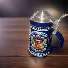 Schwerer Blauer Bierkrug Mit