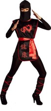 DAMEN NINJA KOSTÜM & MASKE /