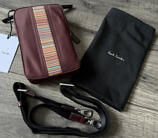 PAUL SMITH MULTISTRIPE PANEL NECK POUCH / CROSSBODY BAG NEU MIT ETIKETT
