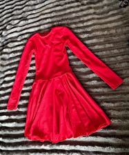 Tanzkleid Latein Turnierkleid Eiskunstlauf Mädchen Gr.140-146 in Rot wie NEU