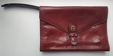 Herrenhandtasche, rotes Leder