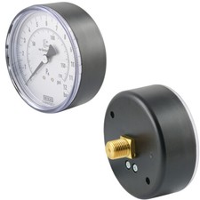 Manometer für Reifenfüller 0 bis 12 bar (R 1/4") 80 mm Waagerecht Druckluft WIKA