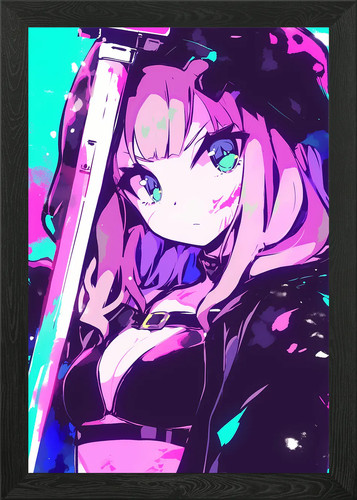 Anime mädchen mit - mit, schwert
