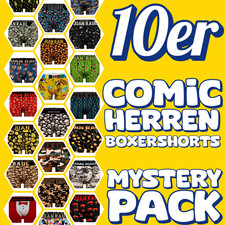 10er Pack Lustige Boxershort Herren Männer Short Unterhose Comic Baumwolle