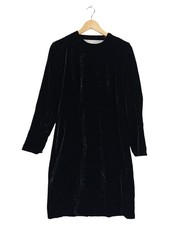 Mania Abendkleid Damen Elegant Schwarz Gr. 46 Langarm Viskose