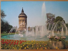 Mannheim Wasserturm Ansichtskarte um 1970