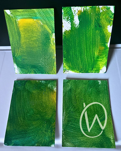 Aceo original abstrakt grün - aceo,