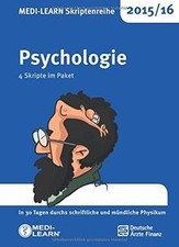 MEDI-LEARN Skriptenreihe 2015/16: Psychologie im Paket: ... | Buch | Zustand gut