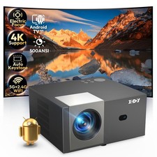 XGODY X1 4K Android Projektor 12000Lm HD 1080P LED Heimkino Smart Beamer 5G HDMI