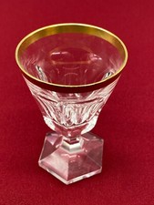 BLEIKRISTALL KRISTALL GLAS BREITER GOLDRAND H/Du 9,2/5,7cm