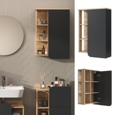 Hängeschrank Karen Sonoma Anthrazit 50 x 75 cm Tür offene Fächer Vicco