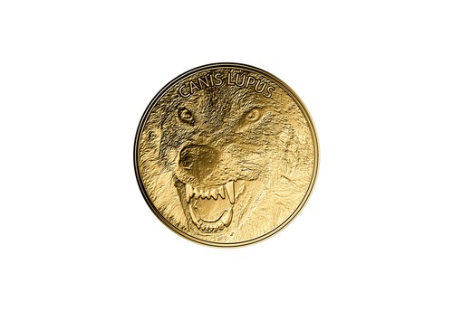Goldmünze motiv wolf 999 1000 - motiv, 999/1000