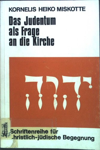 Das judentum als frage - an, die