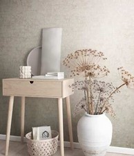 Vliestapete Buchstaben Antik Putz Optik Beige Weiß Metallic 82365 (3,30€/1qm)