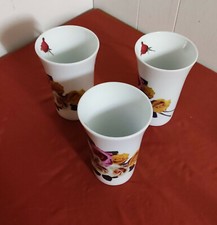 Großer Kaffeebecher Rosen Dekor. Wunderschöner Becher mit Rosen. 3 Kaffeebecher 