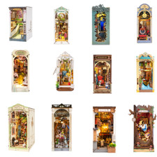 Rolife 11kits Buch Nook Kit DIY Puppenhaus Kit Buch Regal Dekor Xmas Geschenk