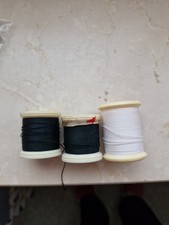 Garnrollen  3 St. Nähgarn MEZ   Obergarn schwarz/weiss Baumwolle nähen basteln 