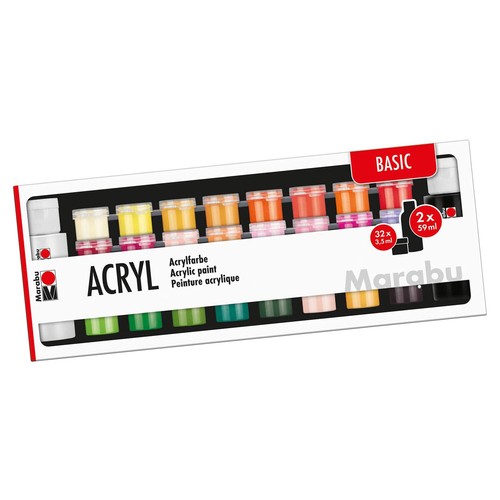 Marabu acrylfarben set basic - marabu,