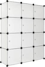 TecTake 401577 Steckregal Katja Weiß 112 x 37 x 148 cm