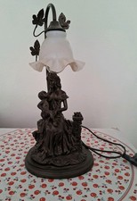 Alte Zinkguß Figur  Frau mit