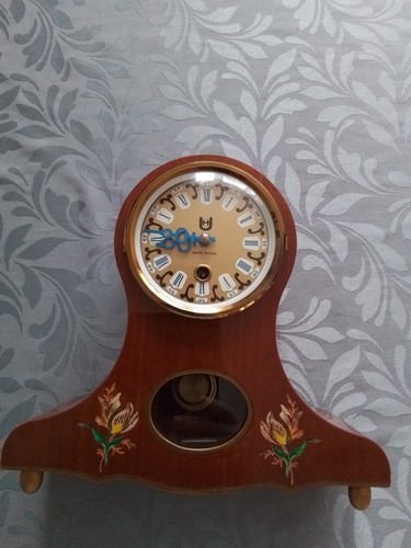 Uhr aus holz ddr - uhr, veb