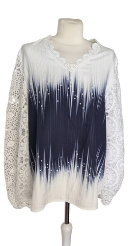 Spitzen bluse größe blau - xl,
