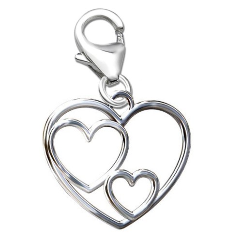 Herz charm k493o echt - herz,
