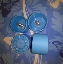 4 Stück IKEA Stuva Grundling Schrank Füße blau für Schrankbeine