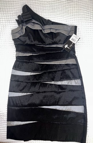 Cocktail kleid schwarz silber - cocktail, schwarz/