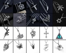 ★TheQ★ Halskette mit Kette Metall Anhänger Damen Herren Schmuck 160 Form