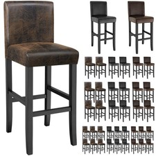 Barhocker Barstuhl Tresenhocker Hocker mit Rückenlehne Kunstleder gepolstert