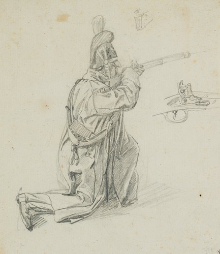 Knieender soldat mit gewehr - soldat,