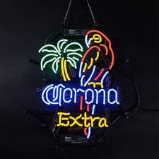 Corona Extra Papagei Neon Sign Bier Bar Wand Dekor Leuchtreklame Licht 19"x15"