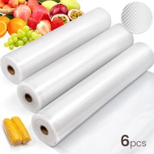 1-4x Vakuumrollen Folienrollen 6 Meter Vakuumbeutel für Vakuumierer alle Größen