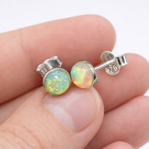Echte fire opal ohrstecker - echte,
