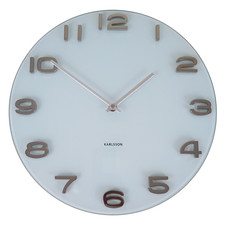 Wanduhr Uhr Analog Vintage Karlsson Glas Rund Batteriebetrieben Skandinavisch 35