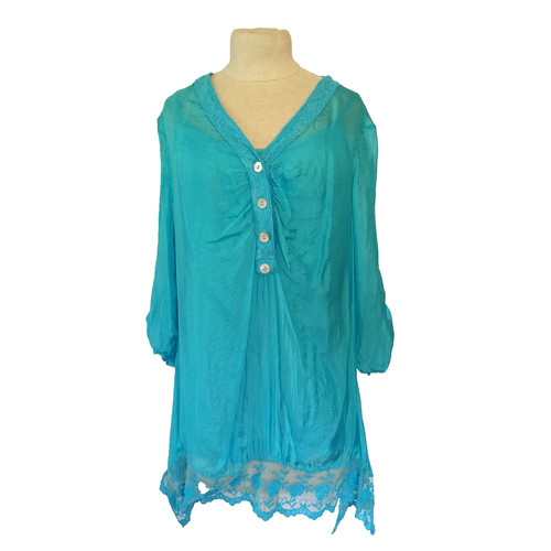 Chiffon bluse türkis - türkis, 💙