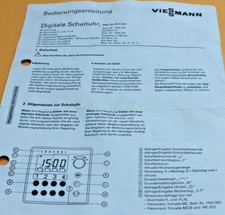 Viessmann Bedienungsanleitung, Programmierung Digit. Schaltuhr, Trimatik, 4 Seit