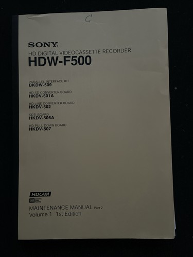 Sony hdw f500 - sony, hdw-f500
