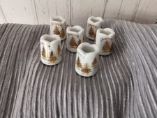 6 Mini Porzellan Leuchter