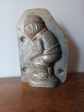 Schokoladenform antik sitzender Junge Maße Ca. 11x7,5cm gemarkt+handbeschriftet