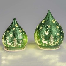 Deko-Tropfen Frosty-Grün LED