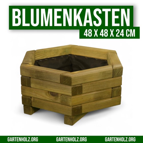 Pflanzkasten sechskant holz - pflanzkasten,
