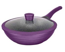 Wok Pfanne mit Deckel 28 cm