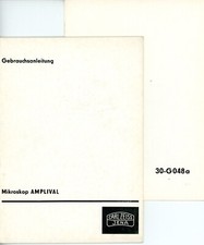 CARL ZEISS JENA Bedienungsanleitung MIKROSKOP AMPLIVAL User Manual (Y5129