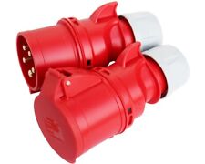 CEE Drehstrom Stecker Kupplung SET Starkstrom 32A 380V/400V  IP44 NEU Starkstrom