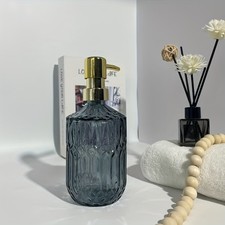 Seifenspender glas grau 400ml - glas,