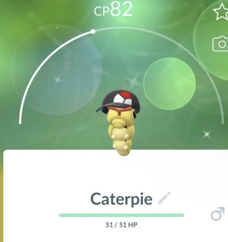 Pokemon shiny caterpie cap - pokemon,