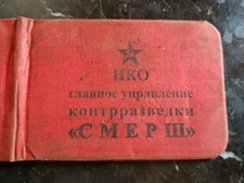 Russische Dienstausweis Smersh 1944  UdSSR Russland Sowjetunion